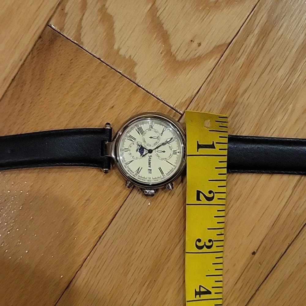 Stauer Watch Stainless Steel With Leather Strap
